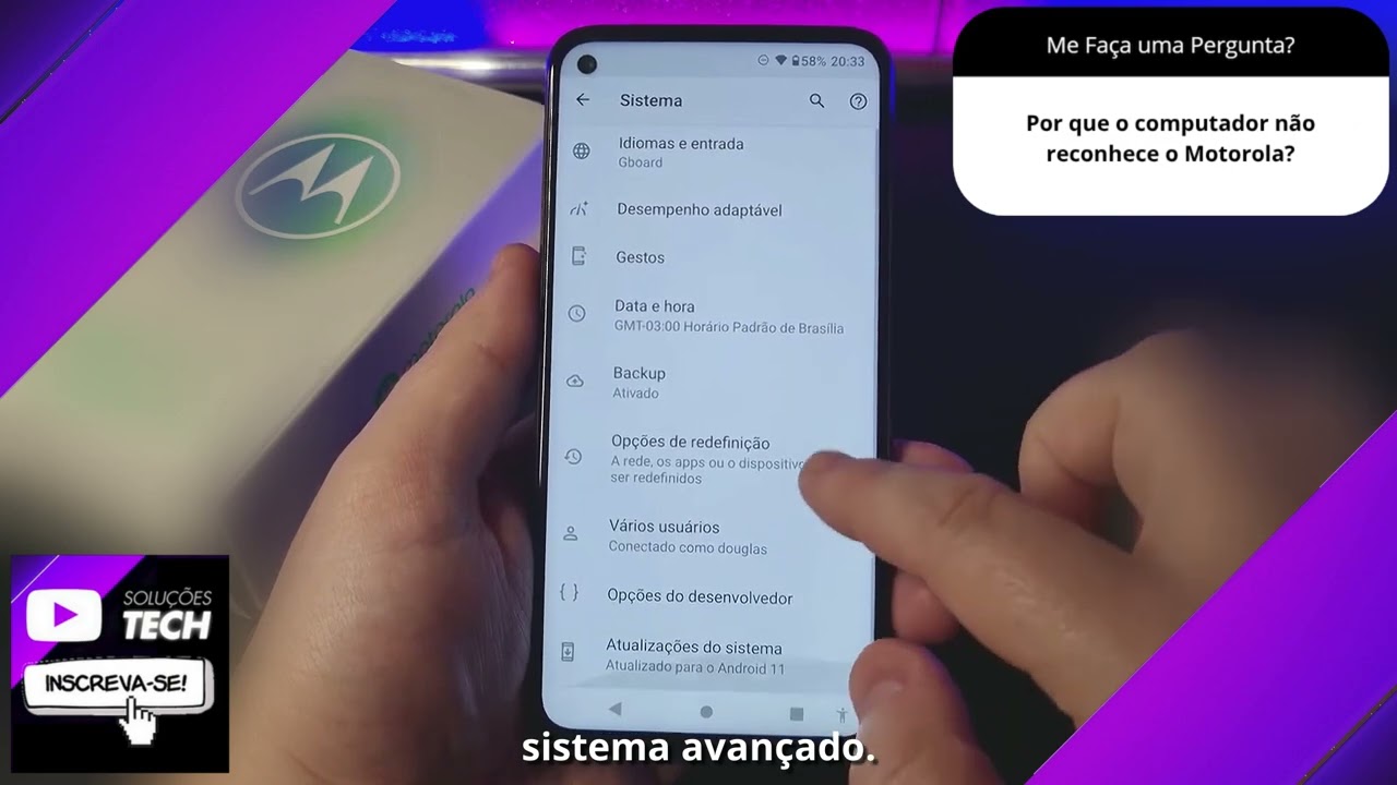 Por que o computador não reconhece o Motorola❓